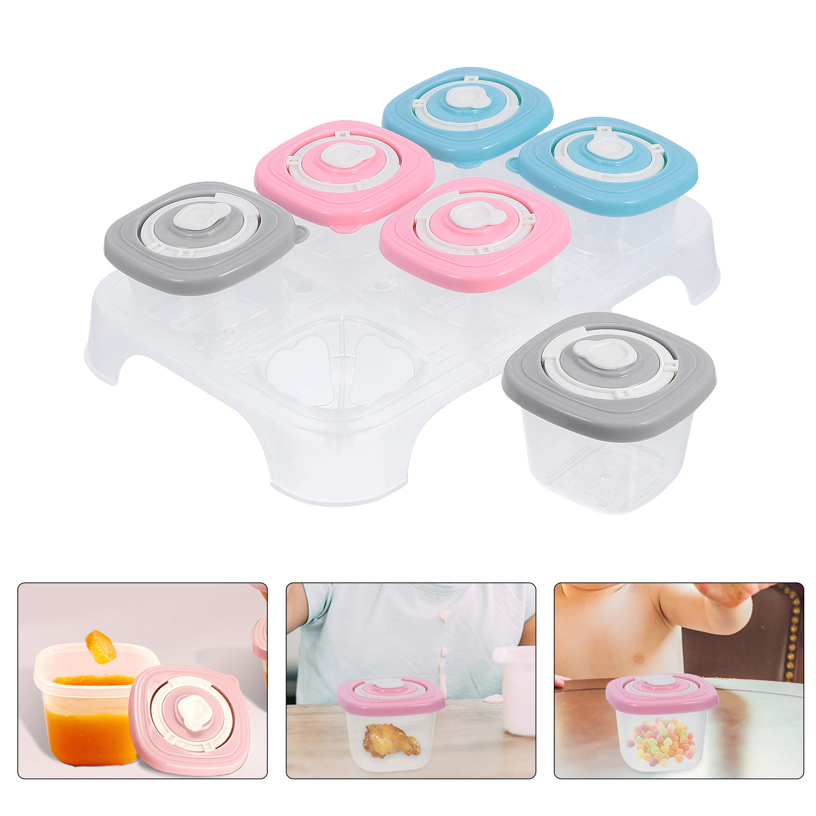 Baby Food Tray - 1 zestaw pojemników na żywność dla