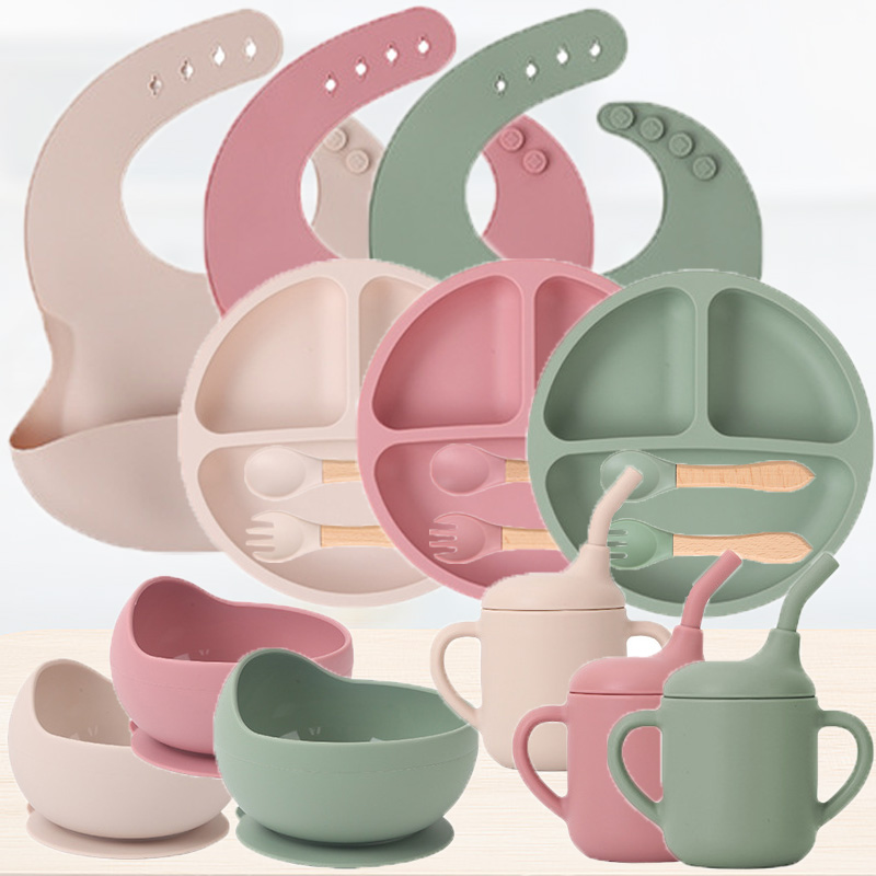 Baby Food Set - Zestaw silikonowej zastawy stołowej dla dzieci