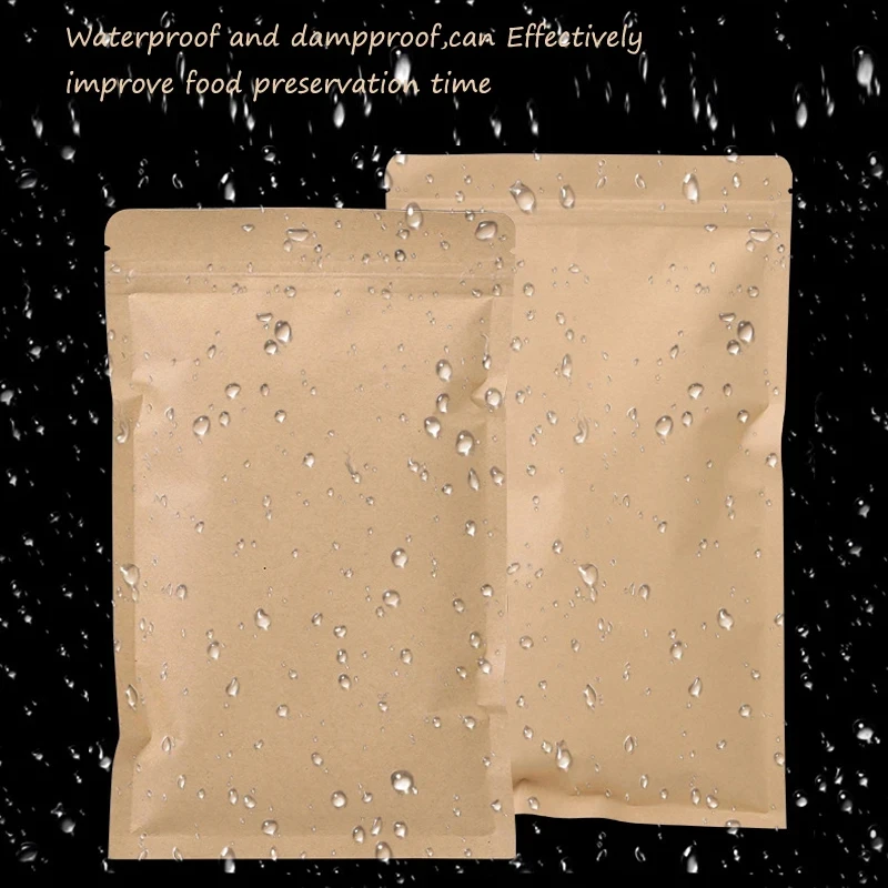 Food Pouch Reusable - 100 SZT. Brązowe Torebki z Papieru