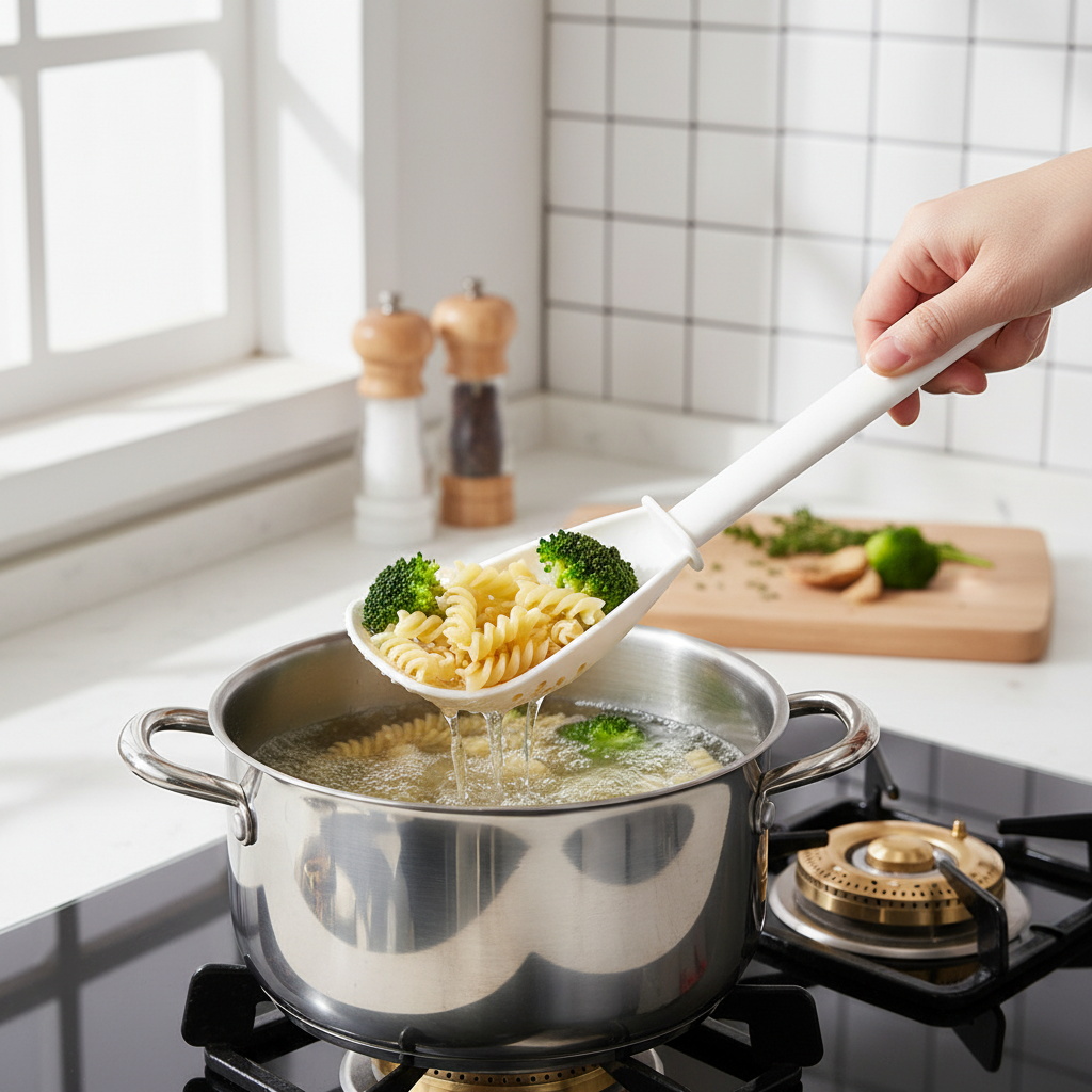 Baby Food Strainer - Wielofunkcyjna plastikowa łyżka z odpływem, narzędzie