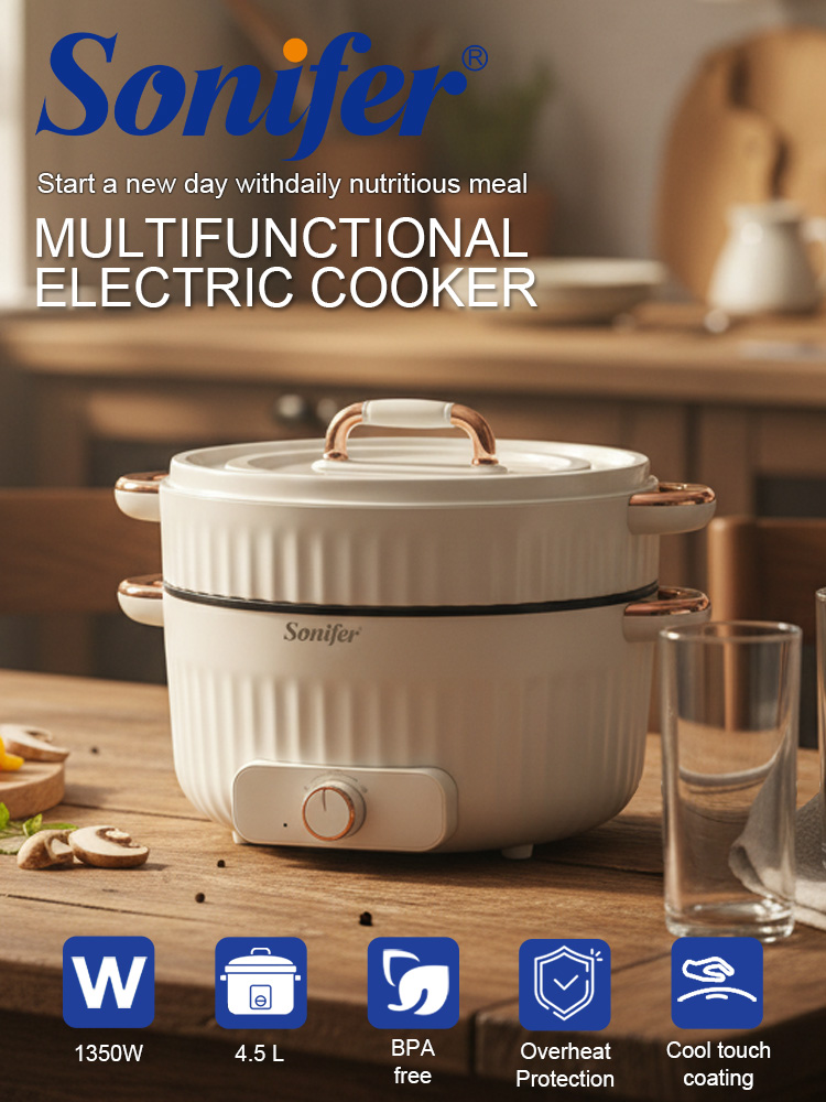 Baby Food Recipe Book - Wielofunkcyjny garnek elektryczny Sonifer SF-1509, duża