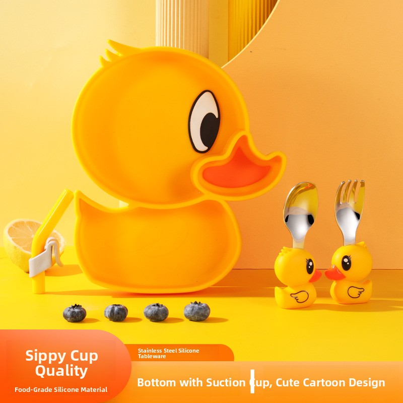 Żółta Kaczuszka Silikonowo-Sta – Baby Food Apron recenzja i cena