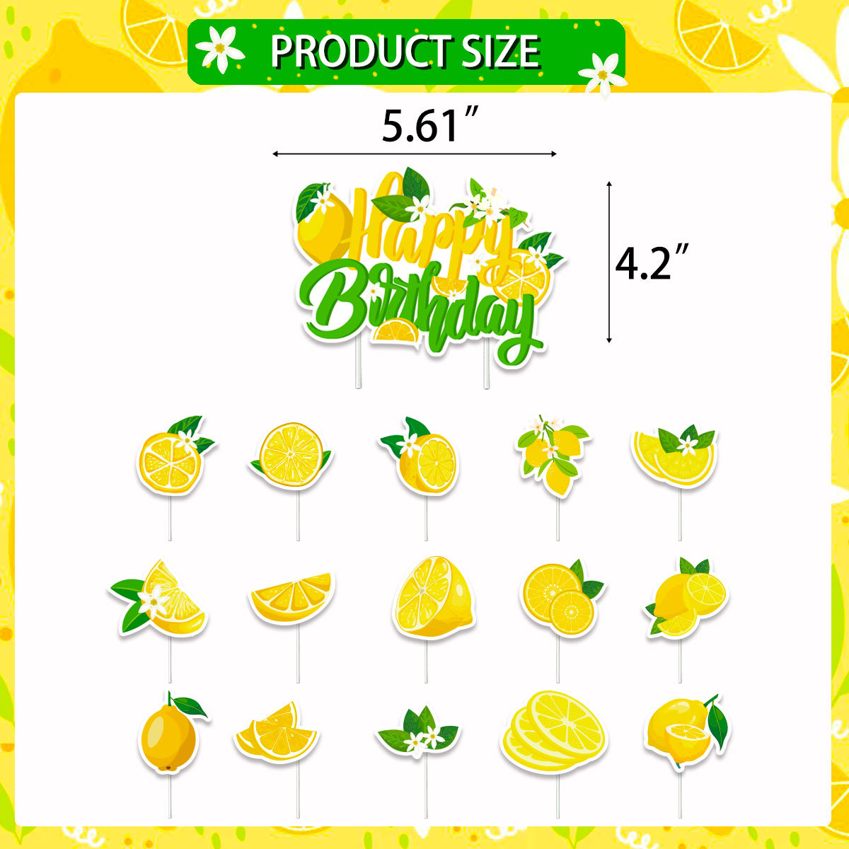 Lemon Cupcake Toppers Summer C – Baby Food Fruits recenzja i cena